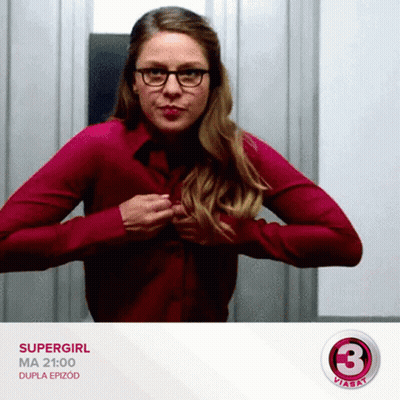 Supergirl Woman In Red Shirt GIF