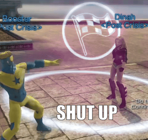 Superhero And Woman Shut Up GIF