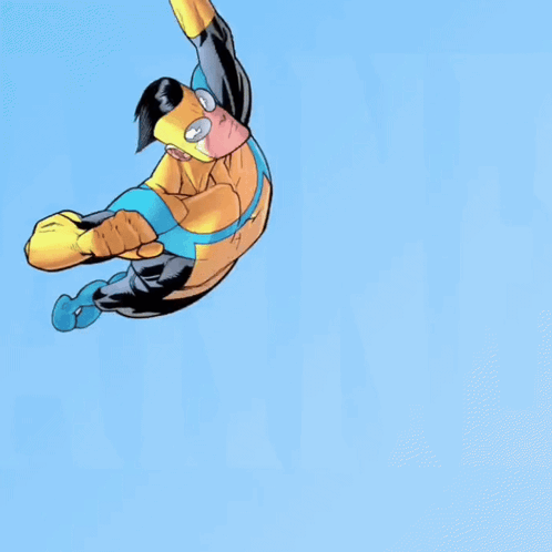 Superhero Flying Through Air GIF