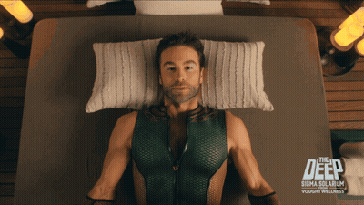 Superhero Lying In Bed Saying The Deep Sigma Solarium Vought Wellness GIF