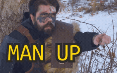 Superhero Man Standing Next To Man GIF