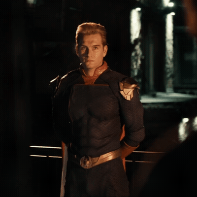 Superhero Man With Belt Buckle GIF