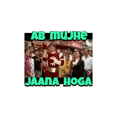 Superhero Saying Ab Mujh Jaa Na Hoga Sticker