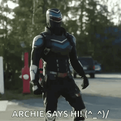 Superhero Saying Archie Says Hi GIF