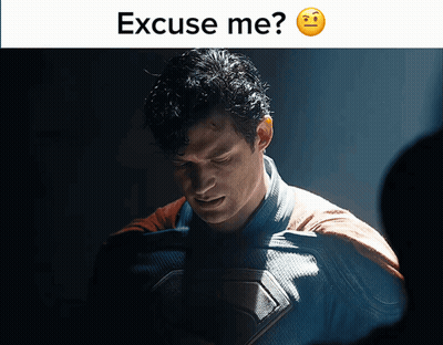 Superhero Saying Excuse Me GIF