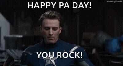 Superhero Saying Happy Pa Day You Rock GIF