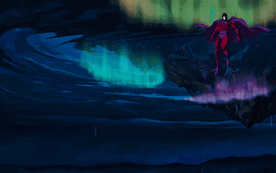 Superhero Standing In Front Of Lightning GIF
