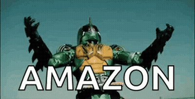 Superhero With Arms Outstretched In Front Of Amazon GIF