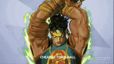 Superhero With Cheaper Town Hall GIF
