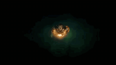 Superhero With Glowing Eye GIF