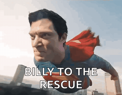 Superman Costume Man With Glowing Eyes GIF