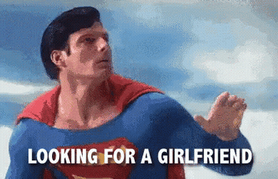 Superman Flying Looking For Girlfriend GIF