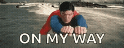 Superman Flying On My Way GIF