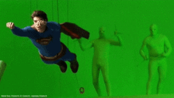Superman Funny Green Screen Playtime  GIF