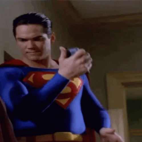 Superman Giving High Five GIF