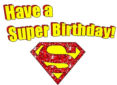 Superman Logo Have A Super Birthday Sticker