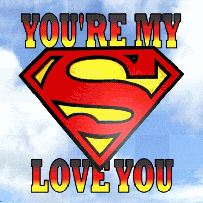 Superman Logo You're My Love You GIF
