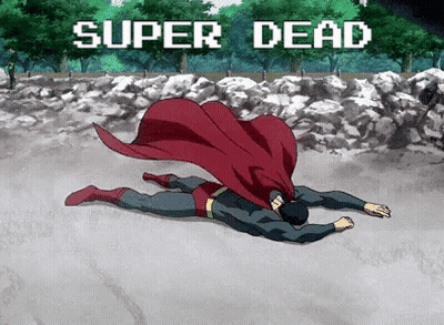 Superman Lying Down With Super Dead GIF