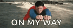 Superman On My Way GIF