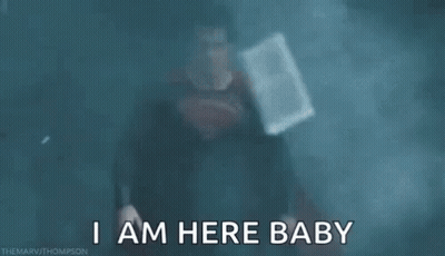 Superman Saying I Am Here Baby GIF