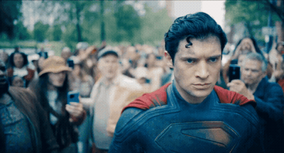 Superman Standing Before Crowd GIF