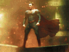 Superman Standing On Fire
