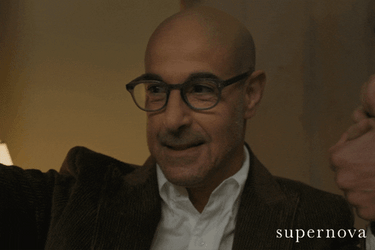Supernova Stanley Tucci Drinking Wine GIF