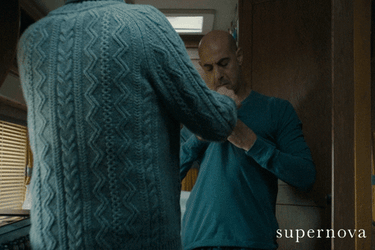 Supernova Stanley Tucci Helping Undressed GIF