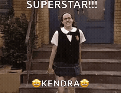 Superstar Kendra Standing On Stairs GIF
