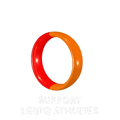 Support LGBTQ Athlete Ring Sticker