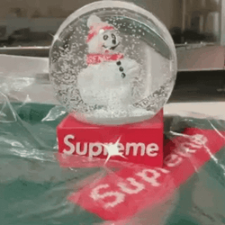 Supreme Snowman Snow Globe GIF
