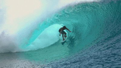 Surfer Riding Wave GIF