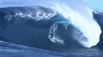 Surfer Riding Wave With Gifmethegif.com GIF