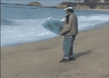 Surfing Failed Funny Beach GIF