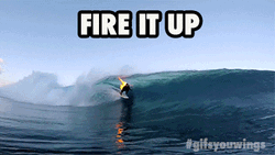 Surfing Fire It Up On Fire  GIF