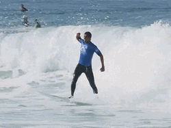 Surfing Fist Pump Yeah GIF