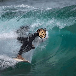 Surfing Monkey Baby Business GIF