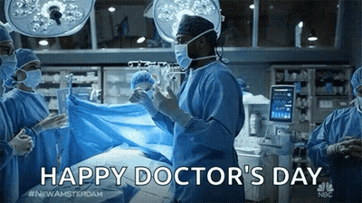 Surgeons Operating And Celebrating Doctor's Day GIF