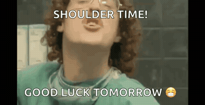 Surgical Gown Man Shoulder Time Good Luck Tomorrow GIF