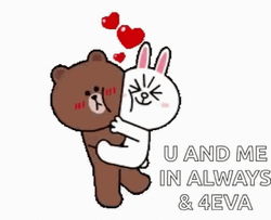 Surprise Hug Animated Bear GIF
