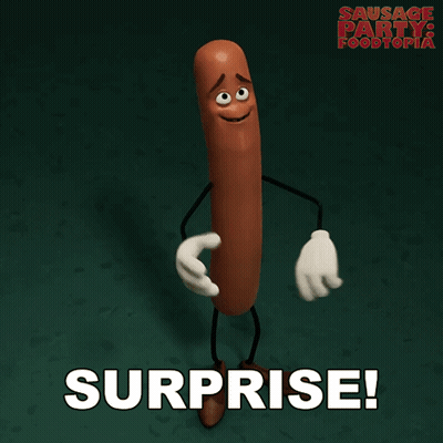 Surprise Sausage Character GIF