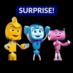 Surprise Surprise Bella Blue Bot GIF