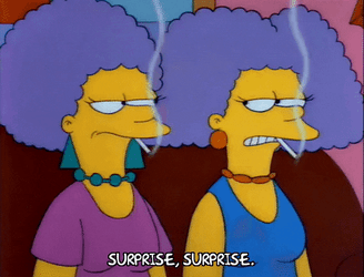 Surprise Surprise Selma Bouvier The Simpsons GIF