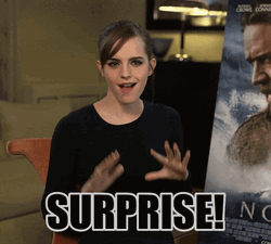 Surprise Surprise Smiling Emma Watson GIF
