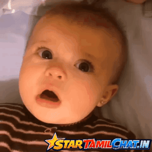 Surprised Baby On Star Tamilchat.in Website GIF
