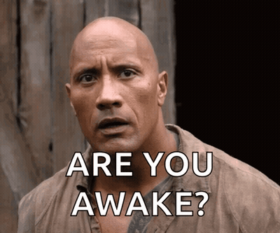 Surprised Bald Man Asking If Awake GIF