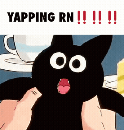 Surprised Black Cat Yapping Rn !!! GIF