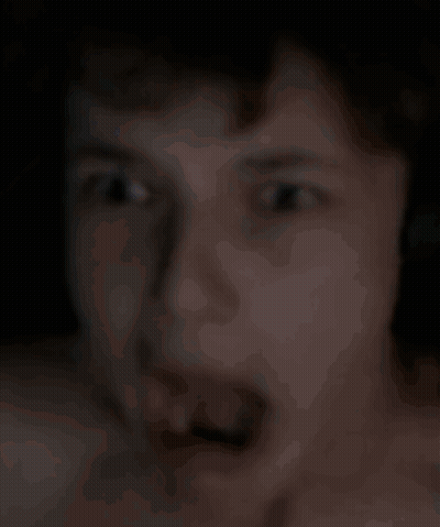 Surprised Blue Smiley Big Eyes GIF