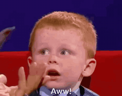 Surprised Boy Saying Aww GIF