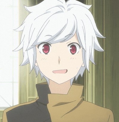 Surprised Boy With White Hair And Red Eyes GIF